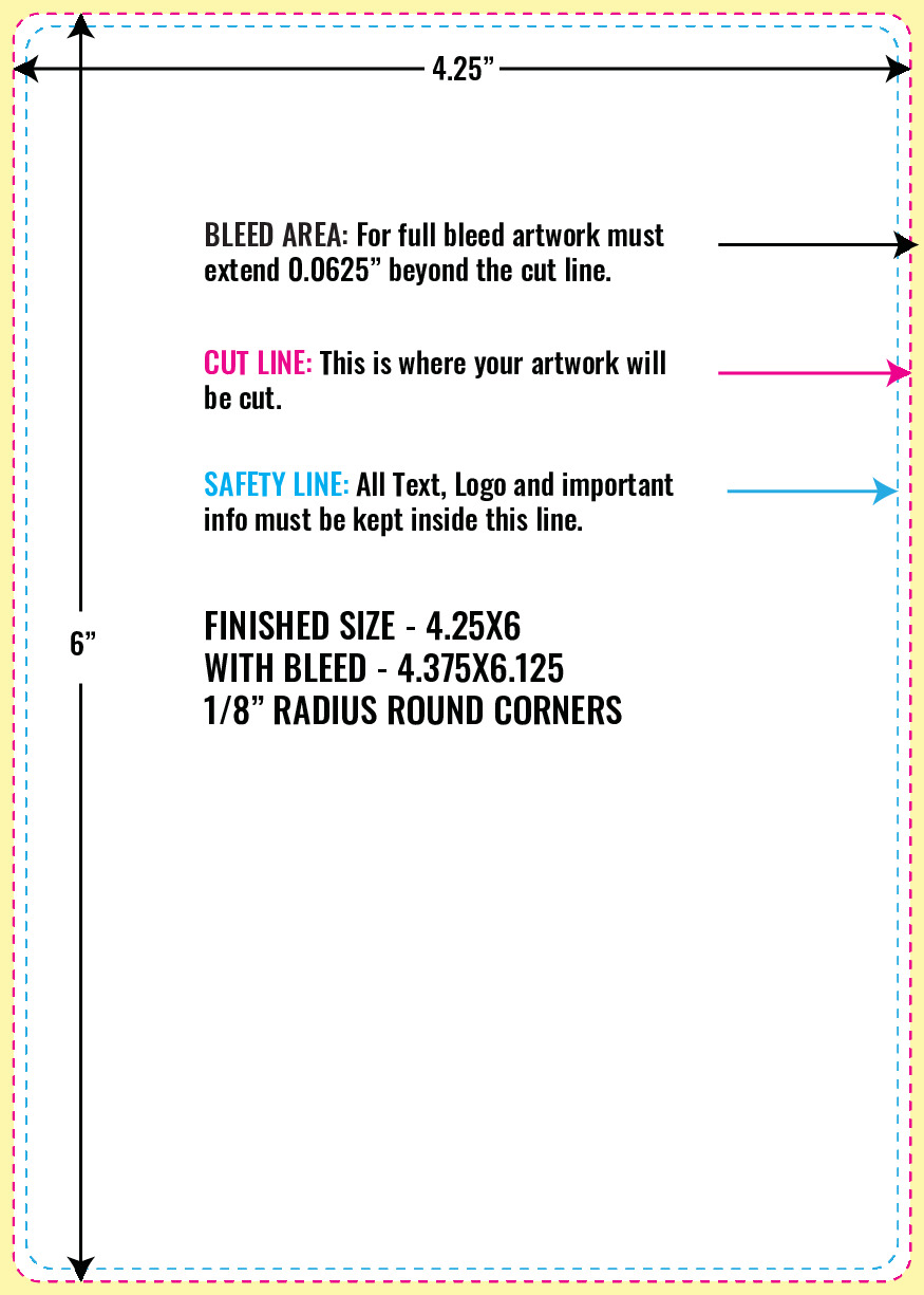 Print Layout Templates 4.25" x 6" Invitation Cards 