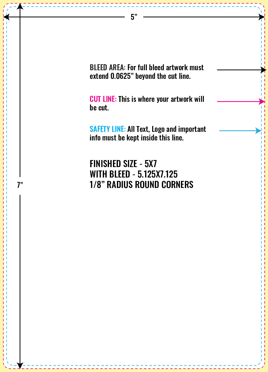 Print Layout Templates 5" x 7" Invitation Cards 