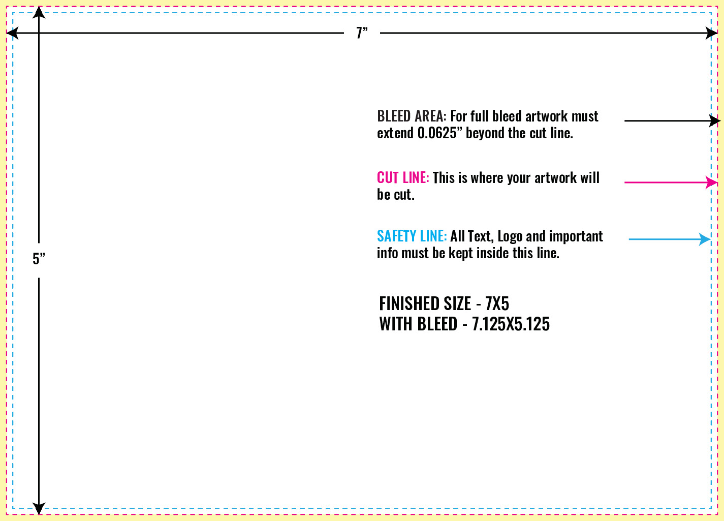 Print Layout Templates 5" x 7" Invitation Cards 