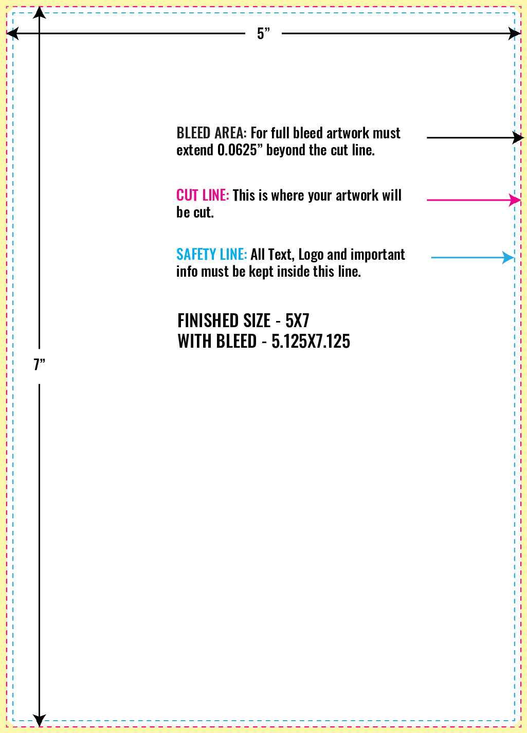Print Layout Templates 5" x 7" Invitation Cards 