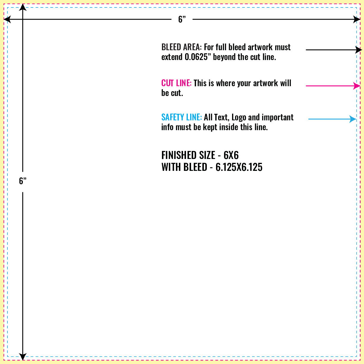 Print Layout Templates 6" x 6" Invitation Cards 