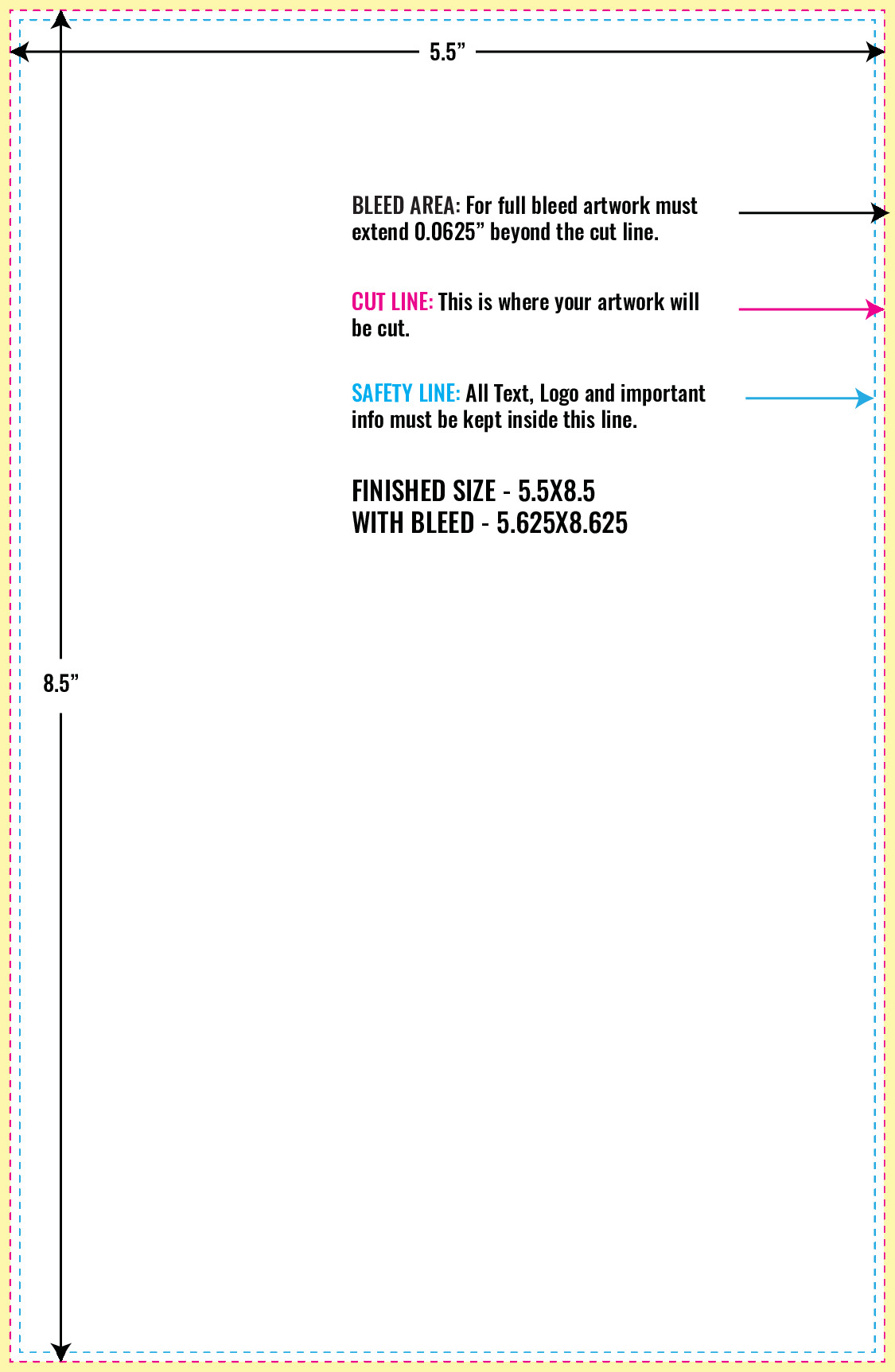 Print Layout Templates 5.5" x 8.5" Invitation Cards 