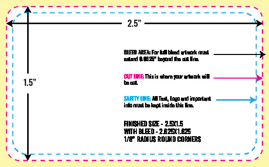 Print Layout Templates 1.5" x 2.5" Labels Horizontal Rectangle