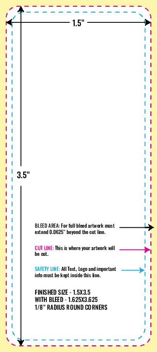 Print Layout Templates 1.5" x 3.5" Labels Vertical Rectangle