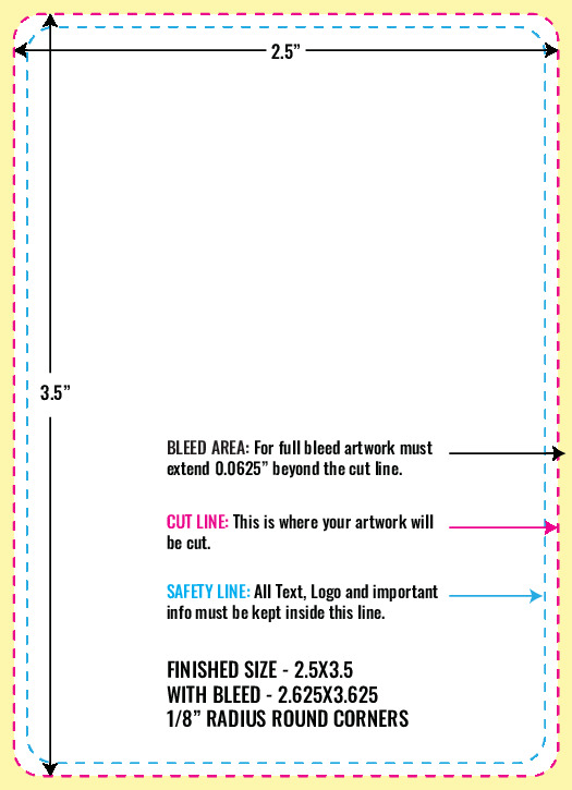 Print Layout Templates 2.5" x 3.5" Labels Vertical Rectangle
