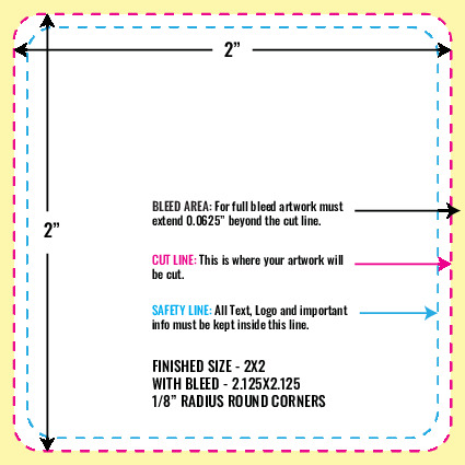Print Layout Templates 2" x 2" Labels Sqaure