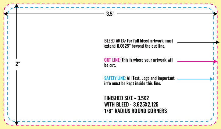 Print Layout Templates 2" x 3.5" Labels Horizontal Rectangle