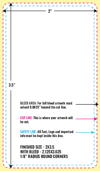Print Layout Templates 2" x 3.5" Labels Vertical Rectangle