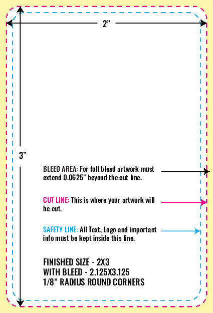 Print Layout Templates 2" x 3" Labels Vertical Rectangle