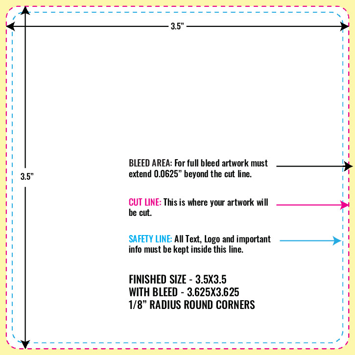 Print Layout Templates 3.5" x 3.5" Labels Sqaure