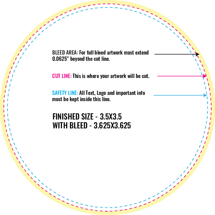 Print Layout Templates 3.5" x 3.5" Labels Circle