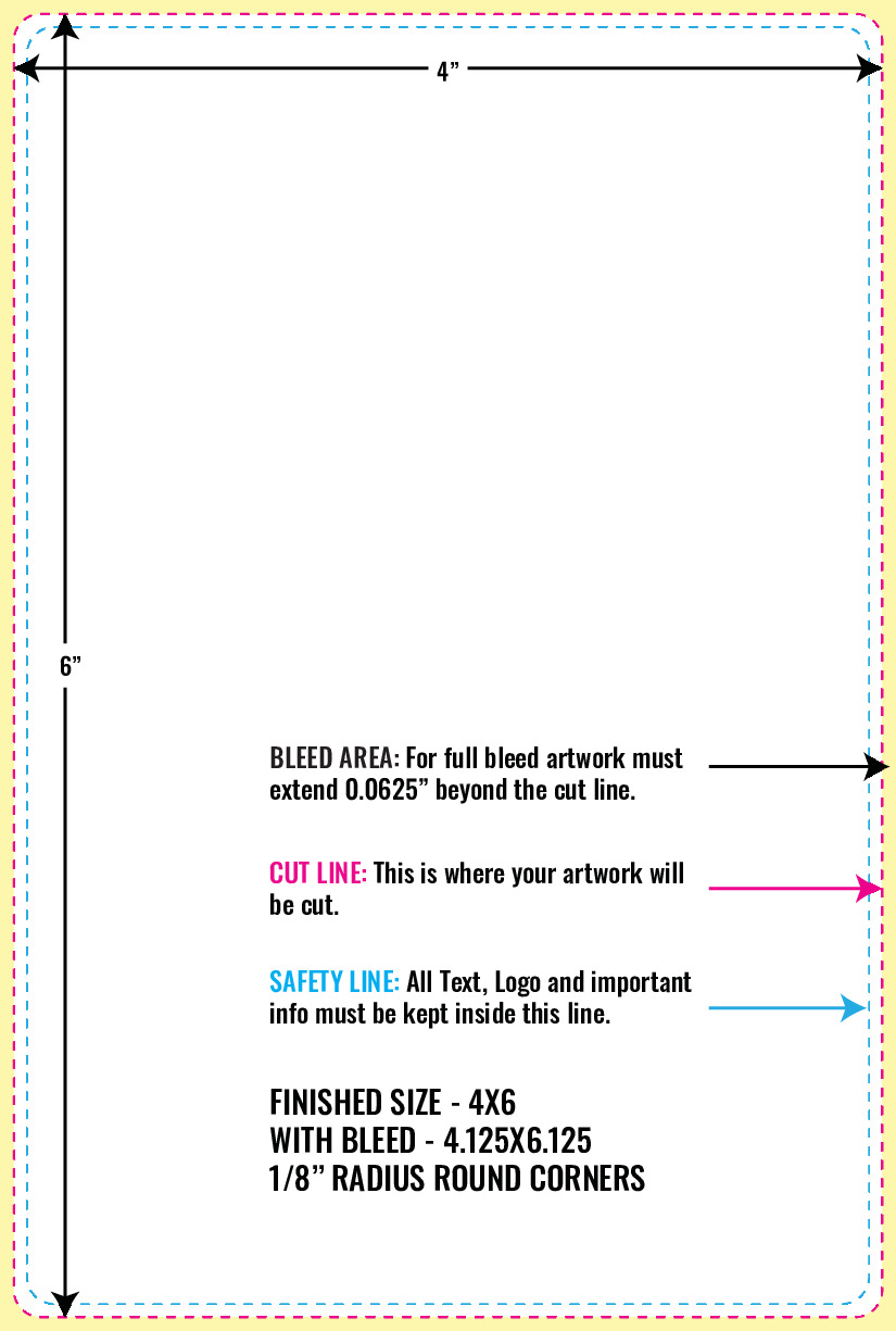 Print Layout Templates 4" x 6" Labels Vertical Rectangle