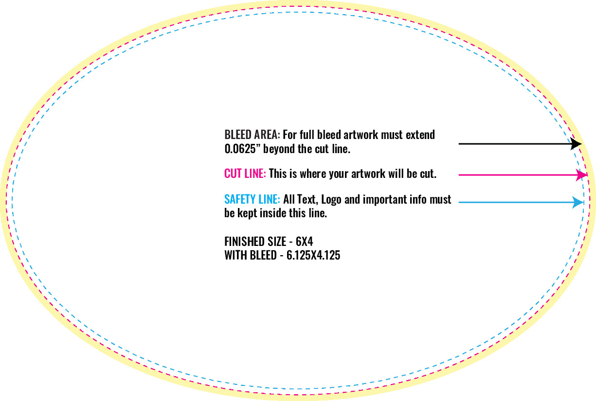 Print Layout Templates 4" x 6" Labels Horizontal Oval