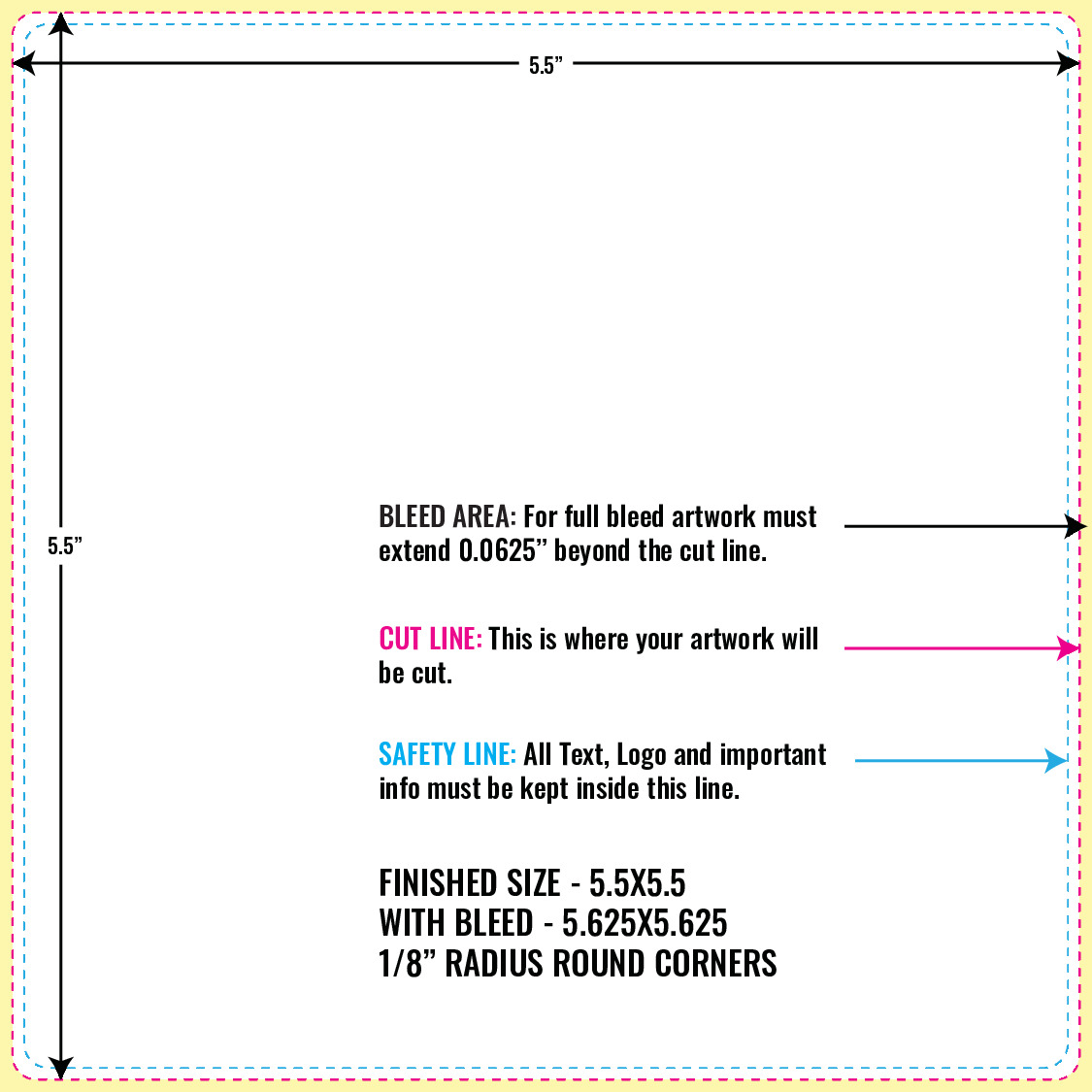 Print Layout Templates 5.5" x 5.5" Labels Sqaure