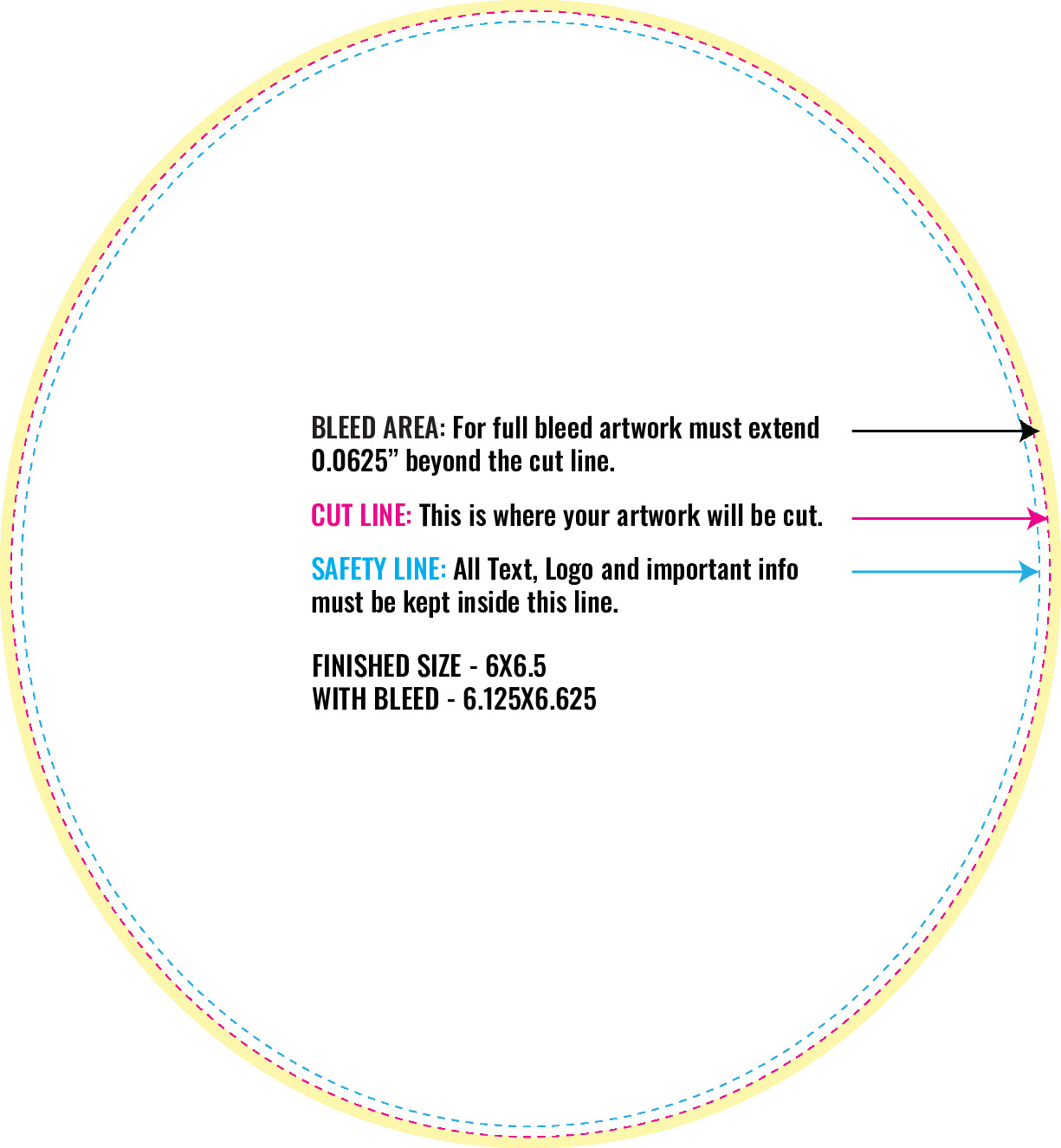 Print Layout Templates 6" x 6.5" Labels Vertical Oval