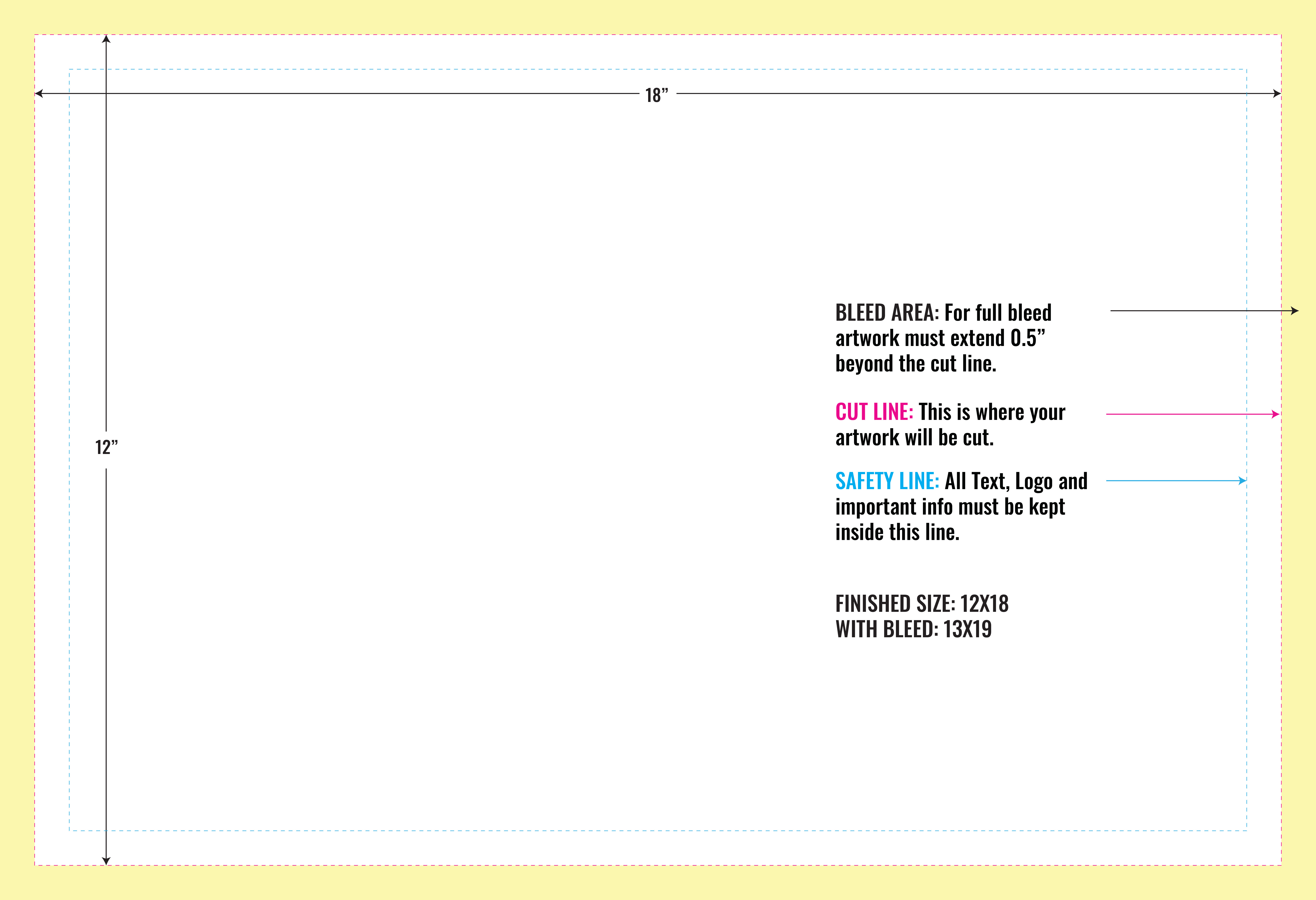 Print Layout Templates 18" x 12" Magnets Horizontal