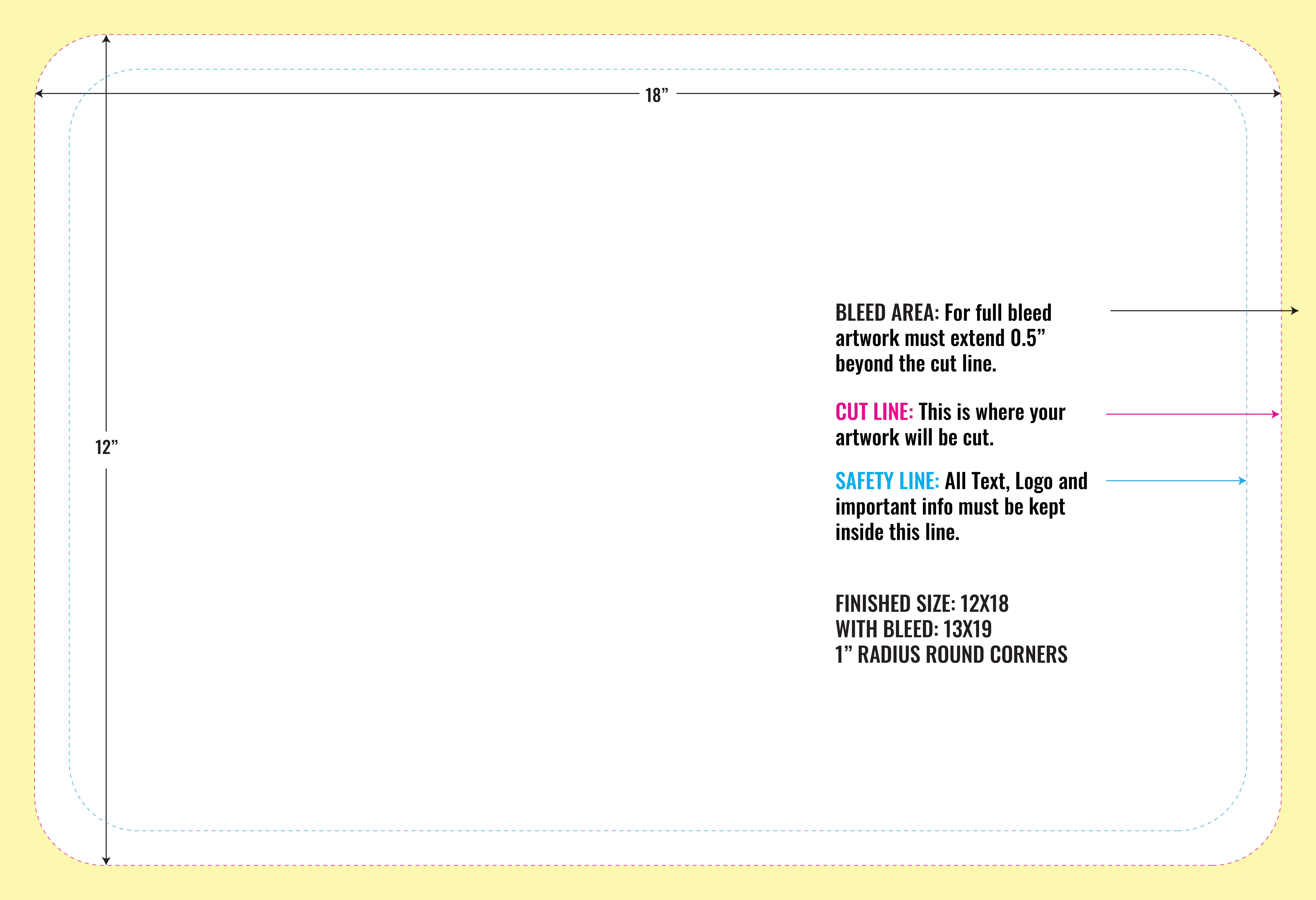 Print Layout Templates 18" x 12" Magnets Horizontal