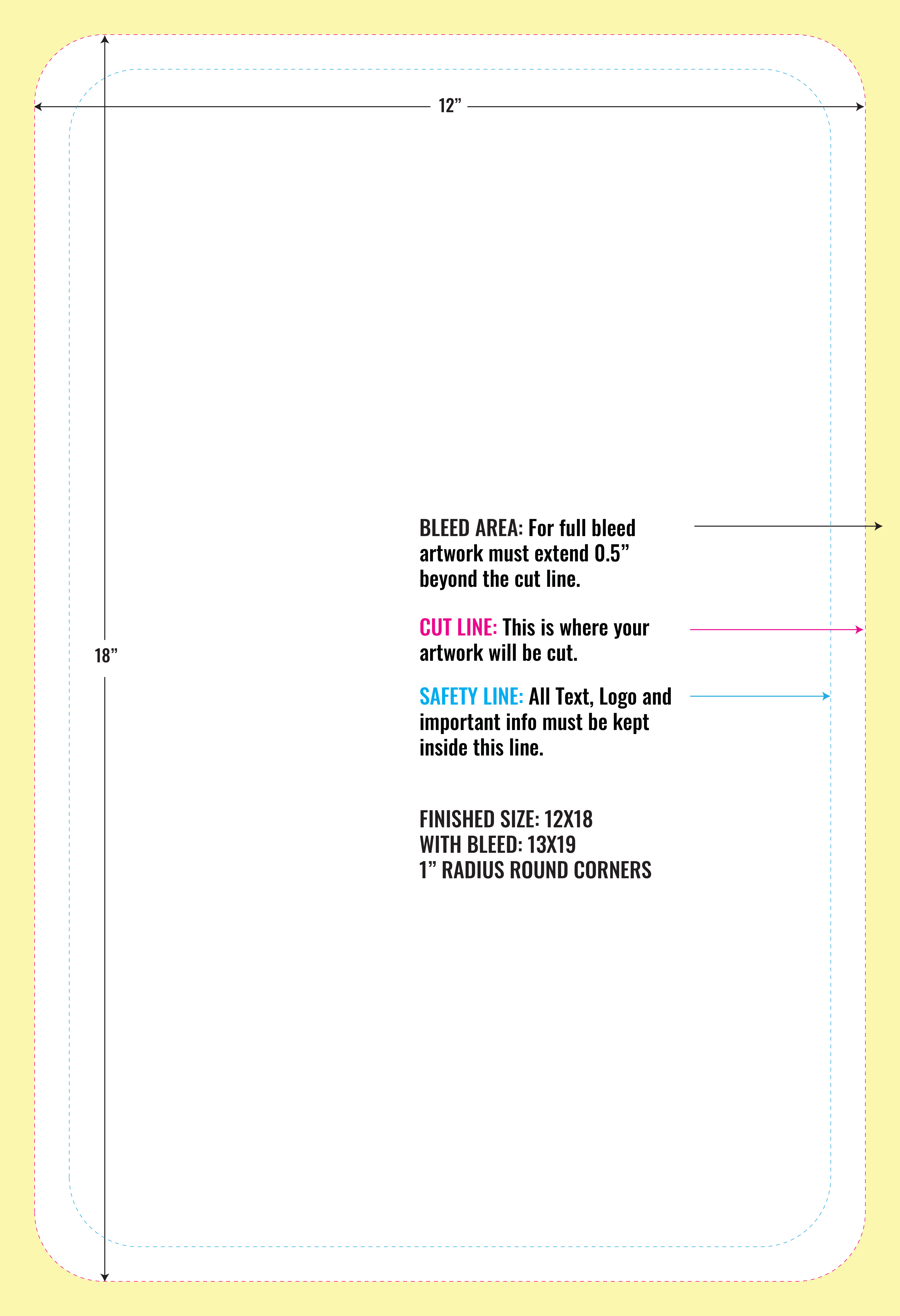 Print Layout Templates 18" x 12" Magnets Vertical