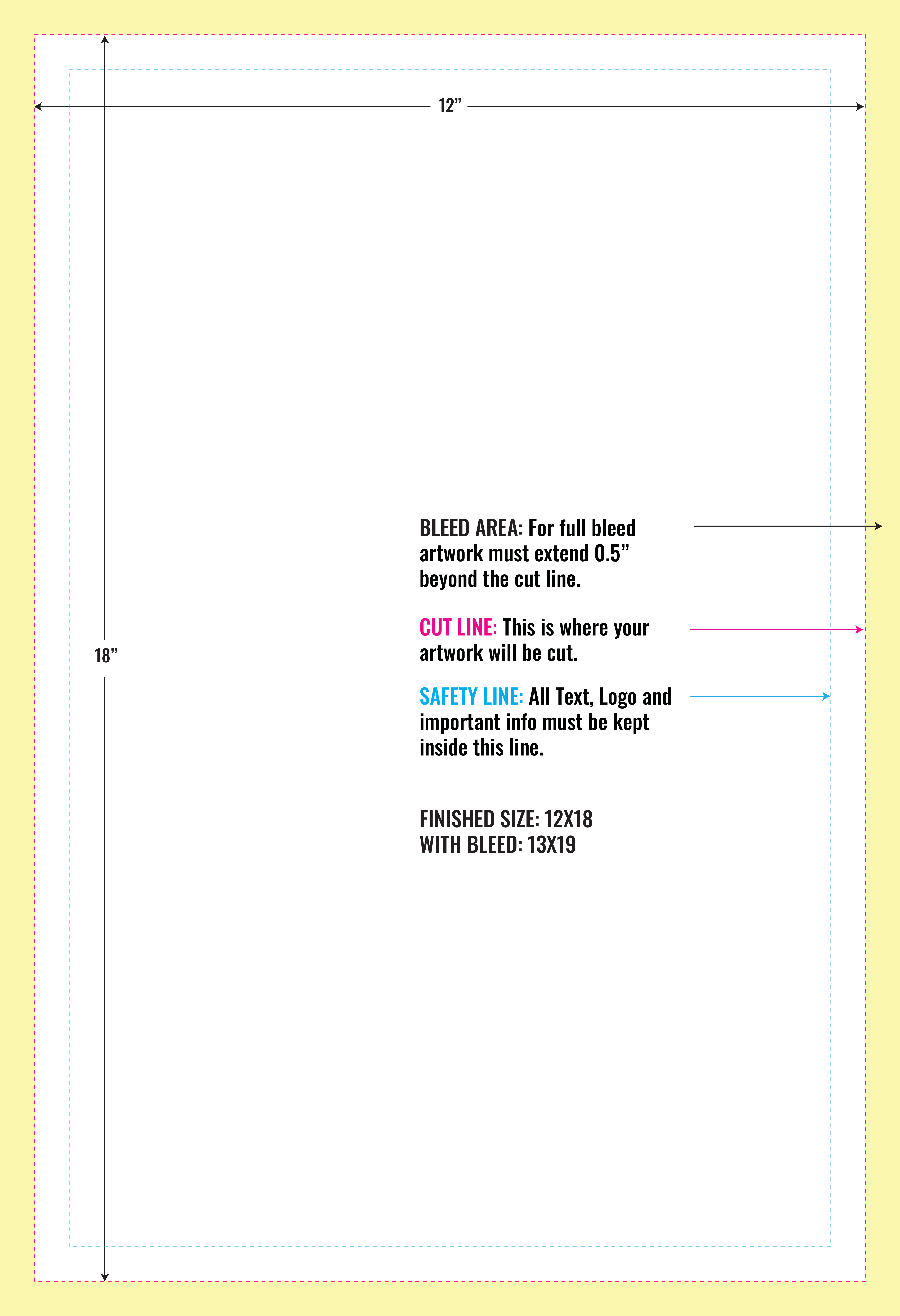 Print Layout Templates 18" x 12" Magnets Vertical