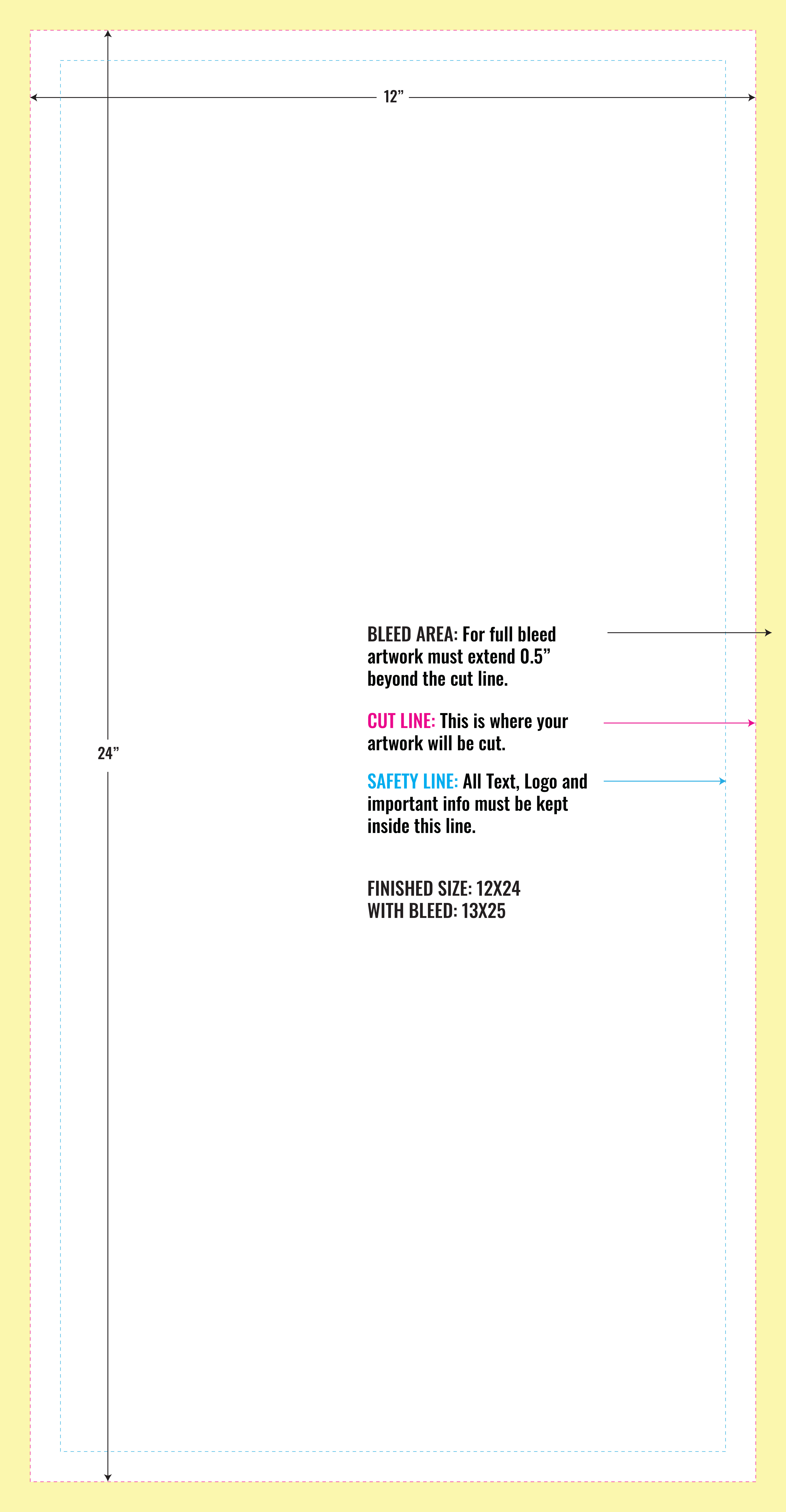 Print Layout Templates 24" x 12" Magnets Vertical