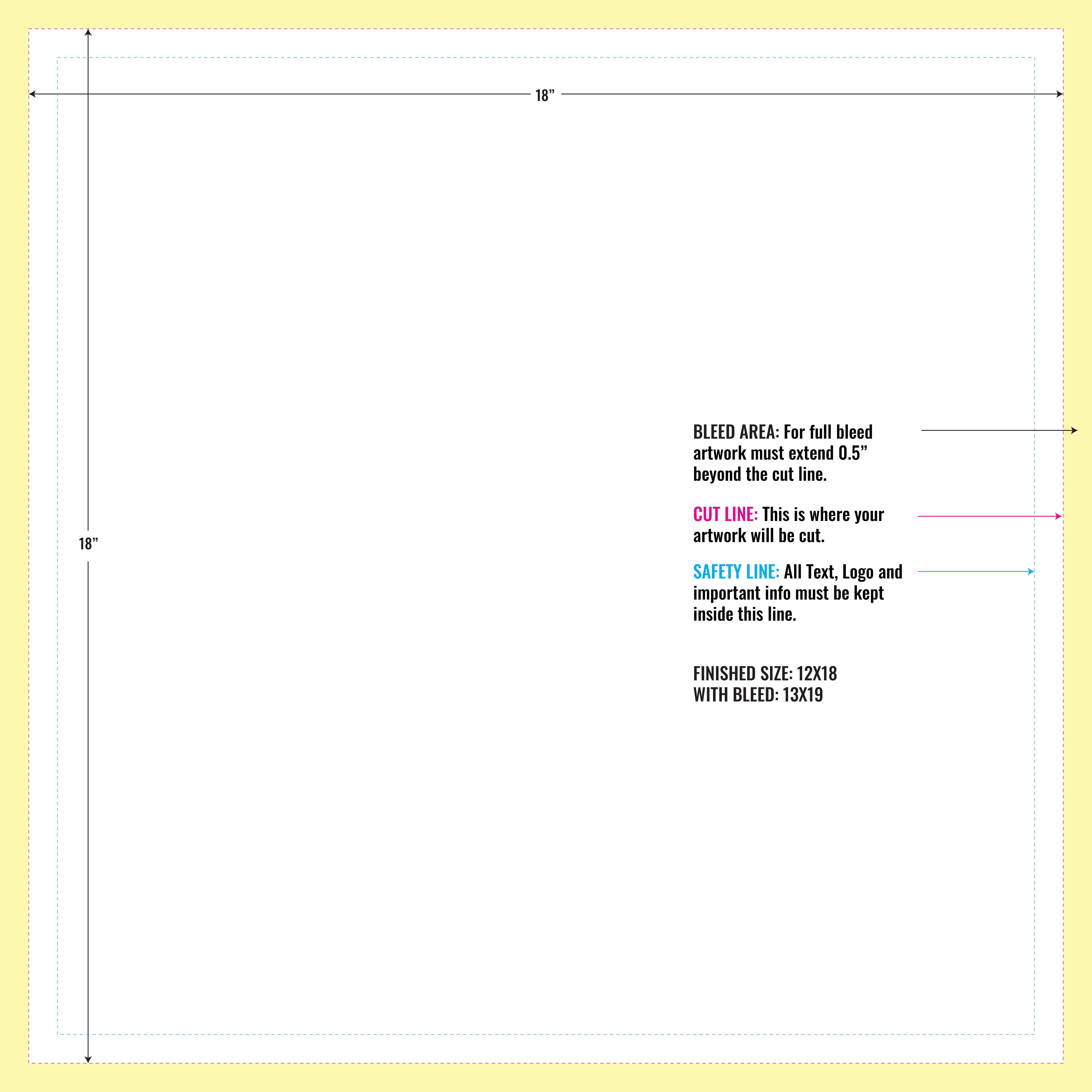 Print Layout Templates 18" x 18" Magnets Horizontal