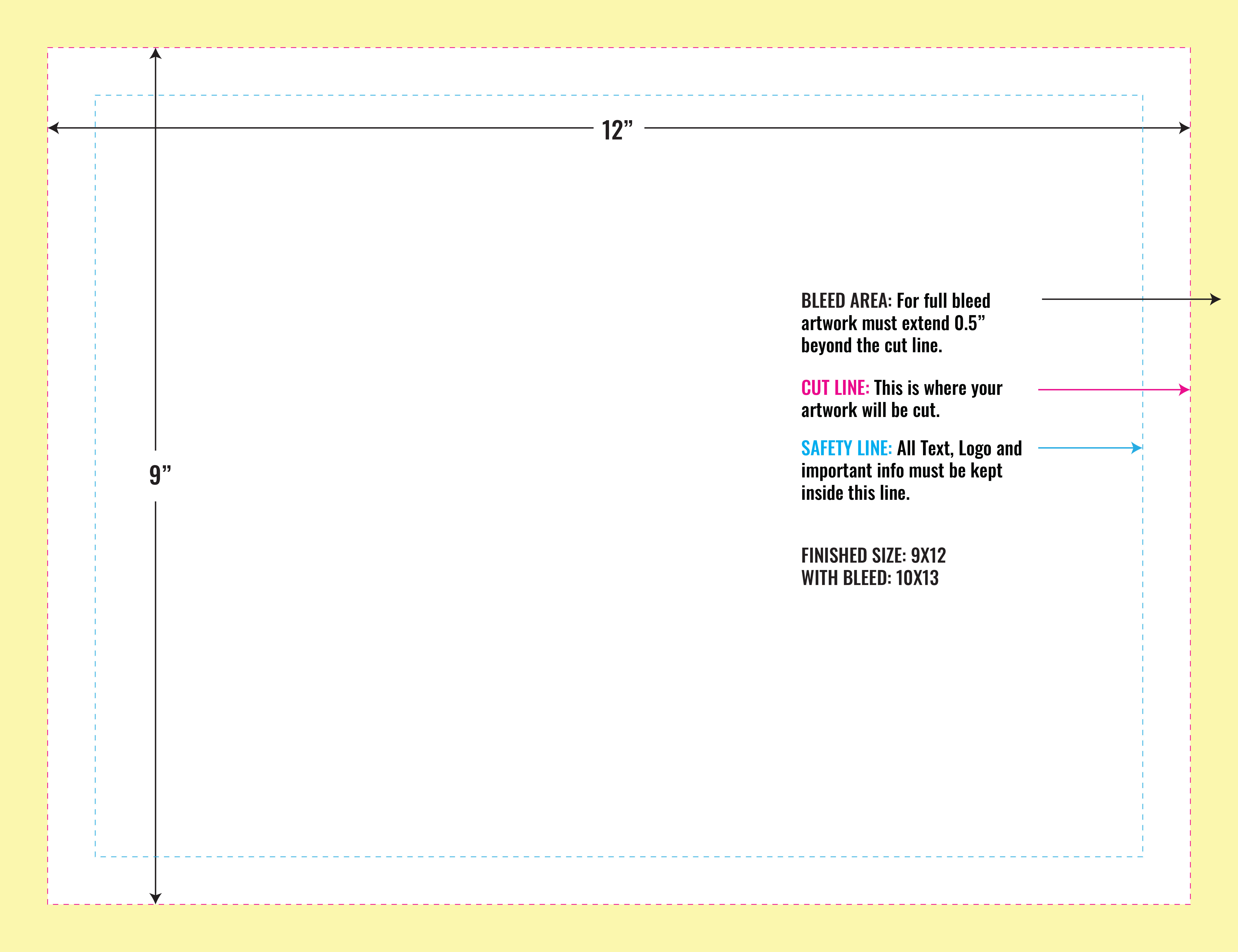 Print Layout Templates 12" x 9" Magnets Horizontal