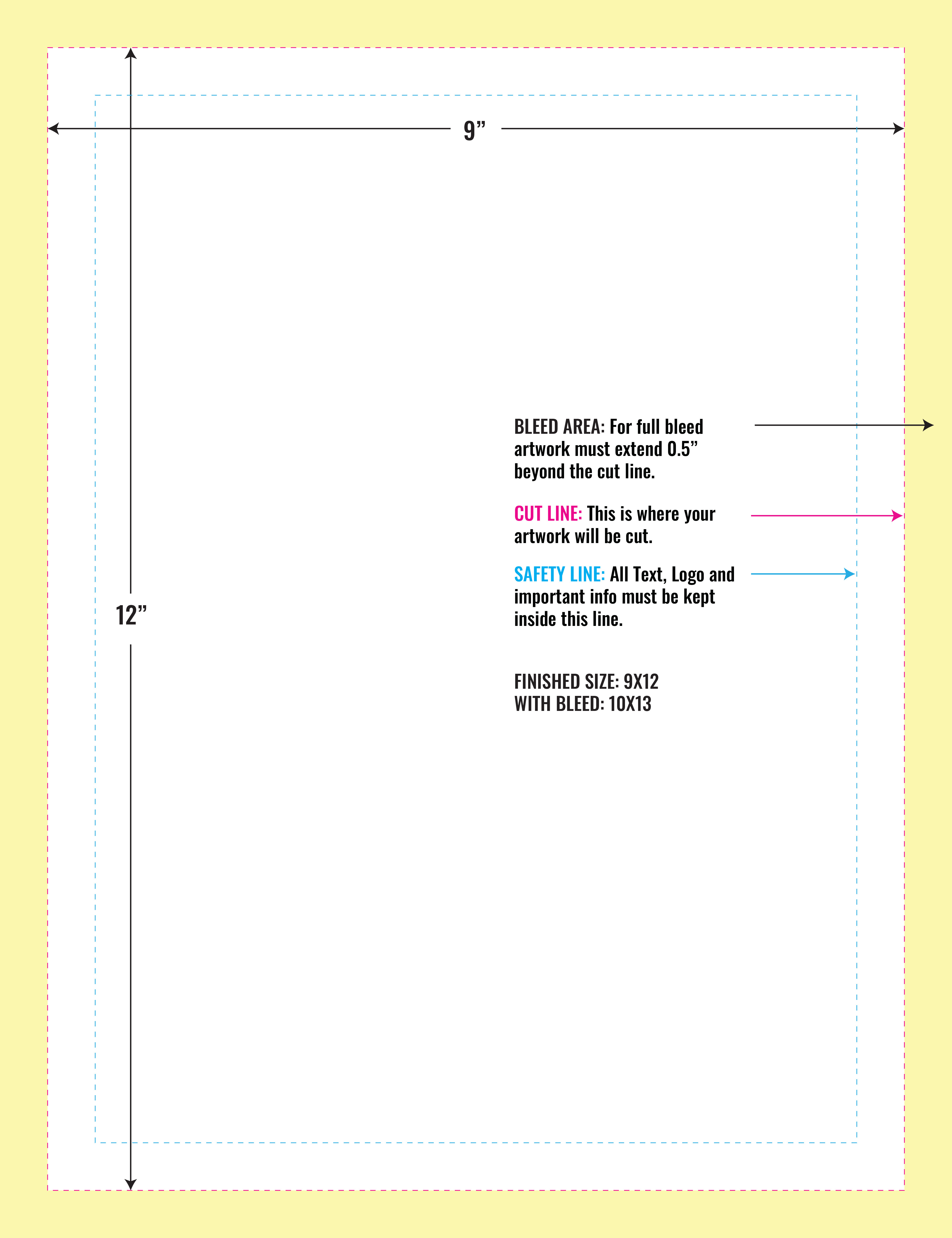 Print Layout Templates 12" x 9" Magnets Vertical