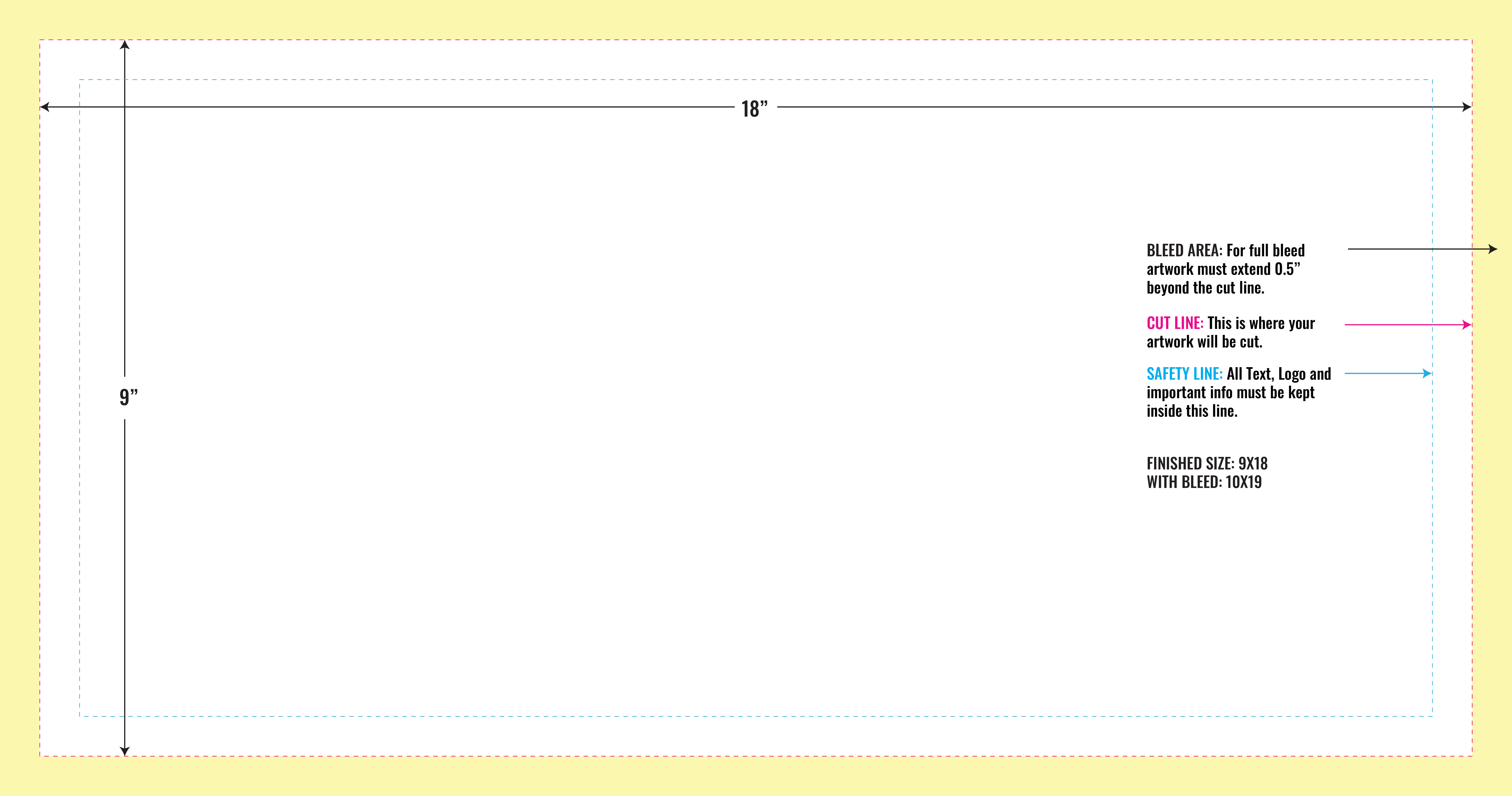Print Layout Templates 18" x 9" Magnets Horizontal