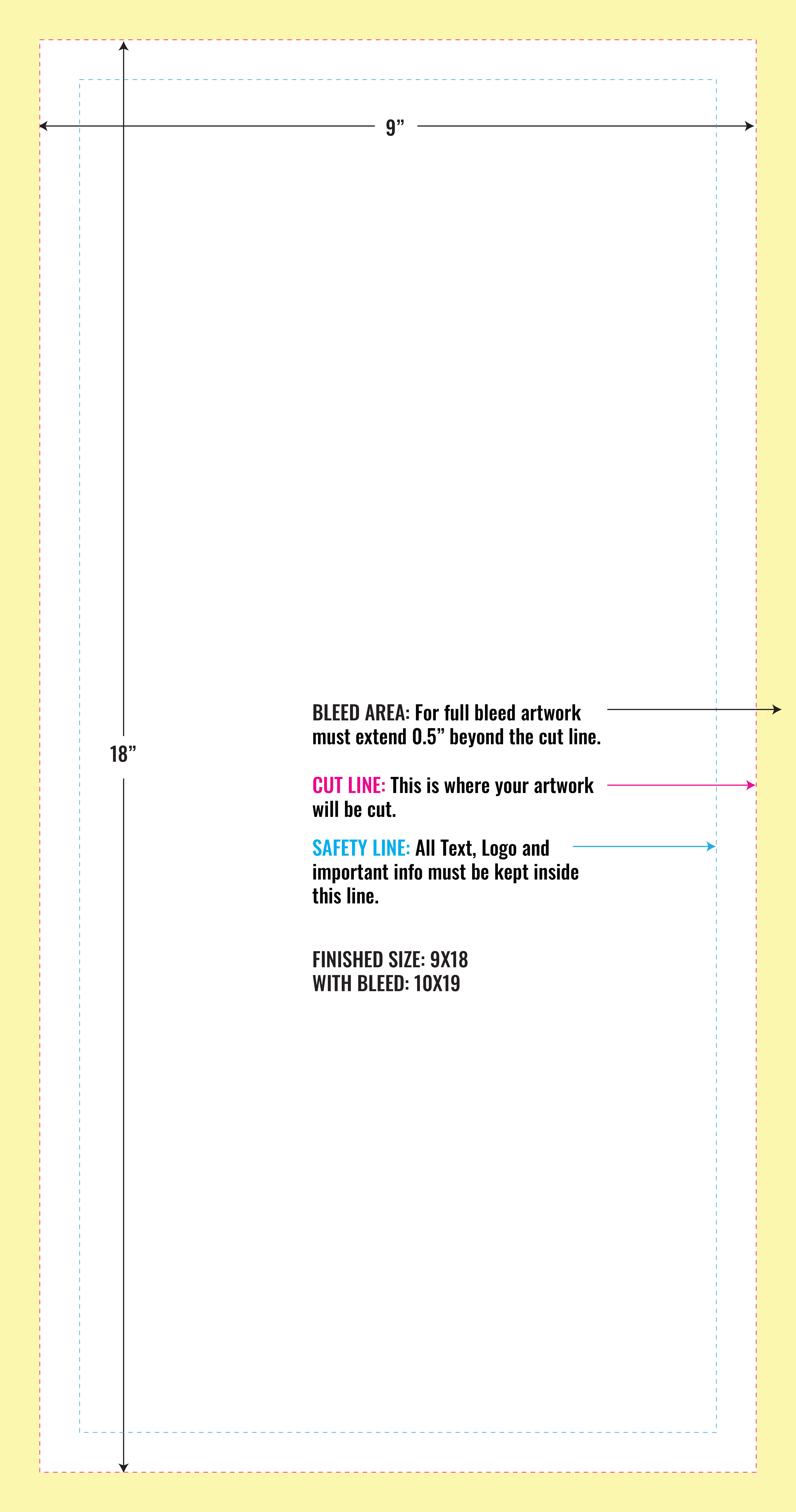 Print Layout Templates 18" x 9" Magnets Vertical