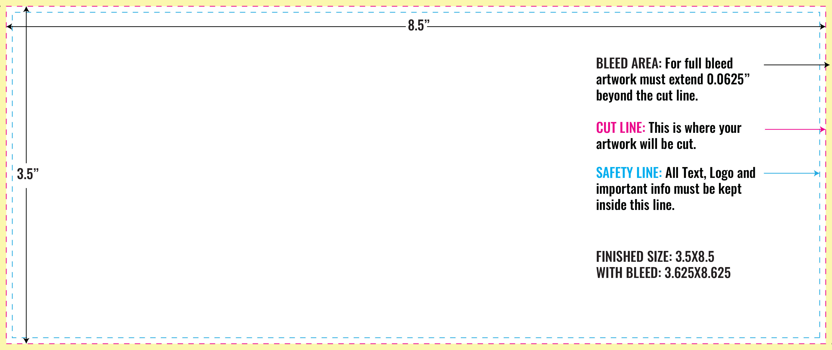 Print Layout Templates 3.5" x 8.5" Magnets 