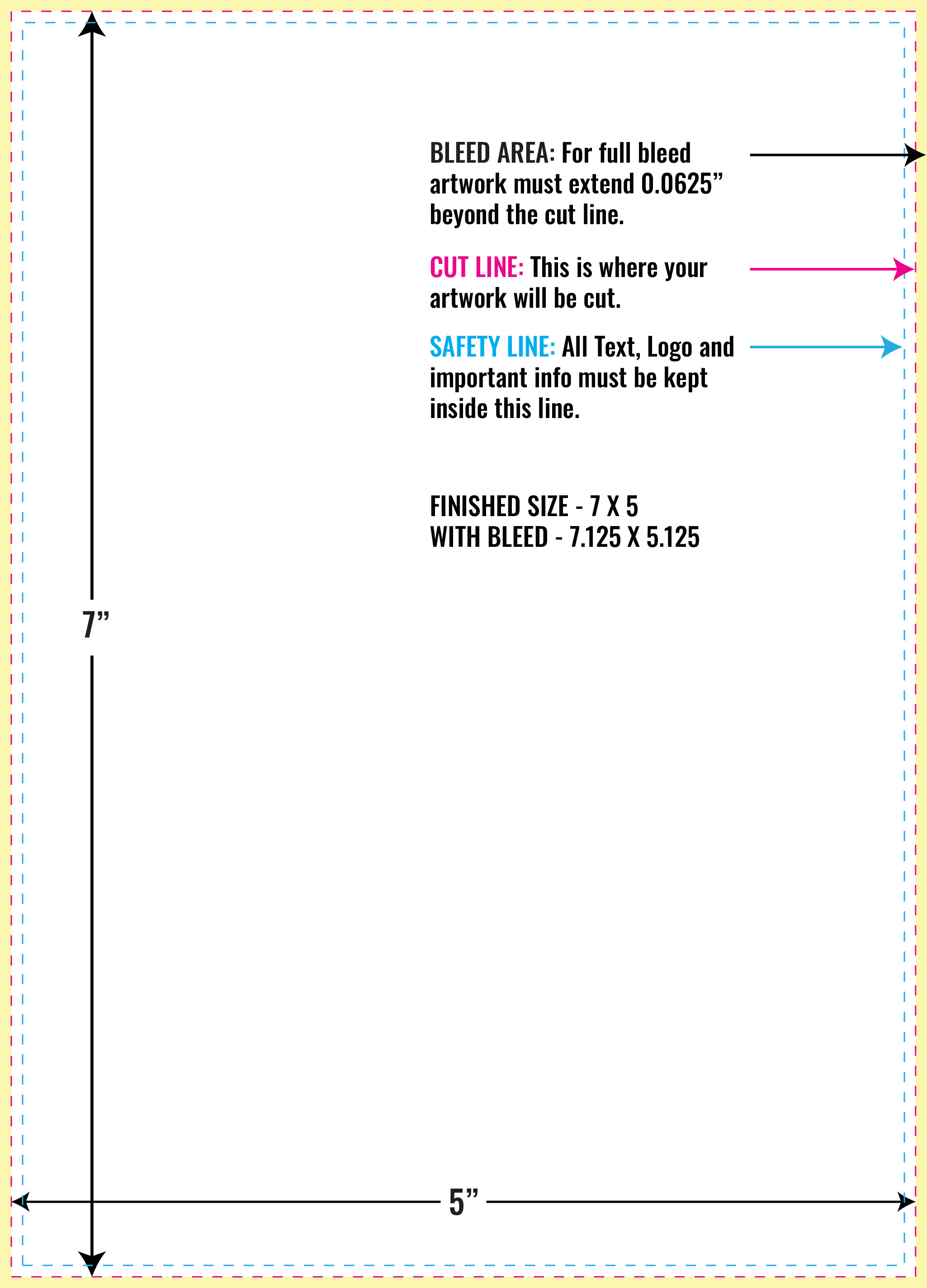 Print Layout Templates 5" x 7" Magnets 
