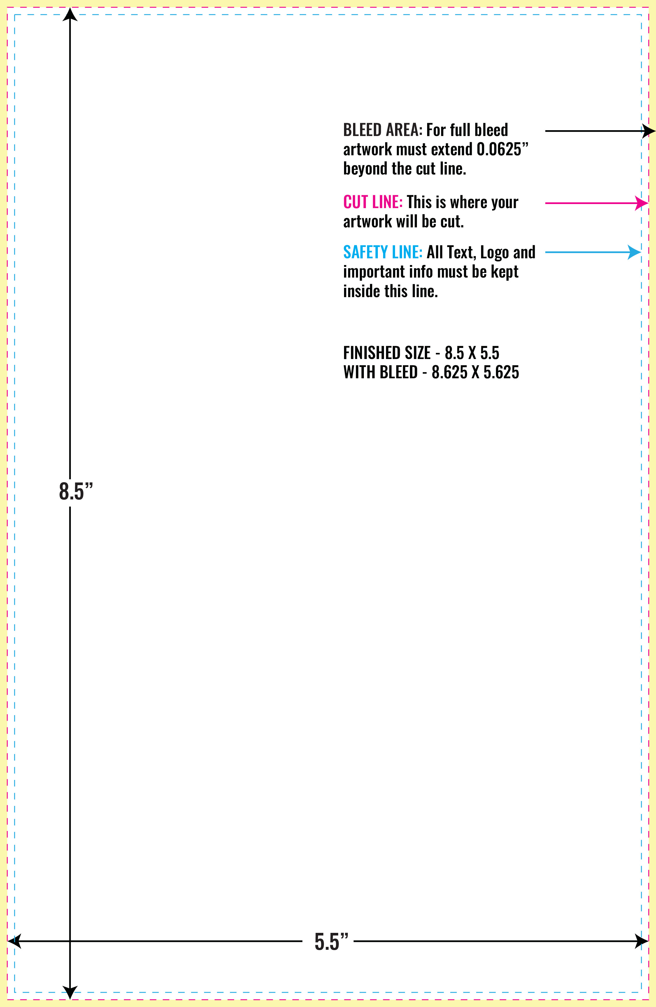 Print Layout Templates 8.5" x 5.5" Magnets 