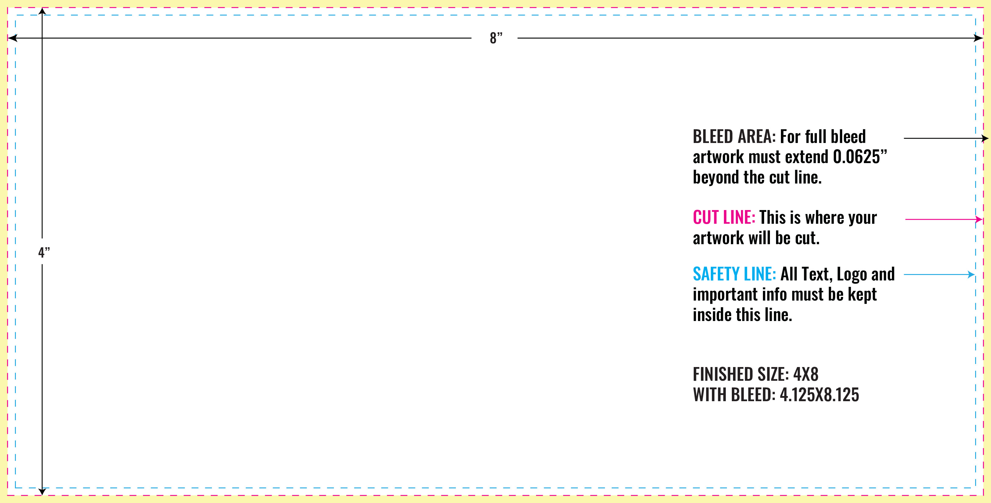 Print Layout Templates 4" x 8" Magnets 