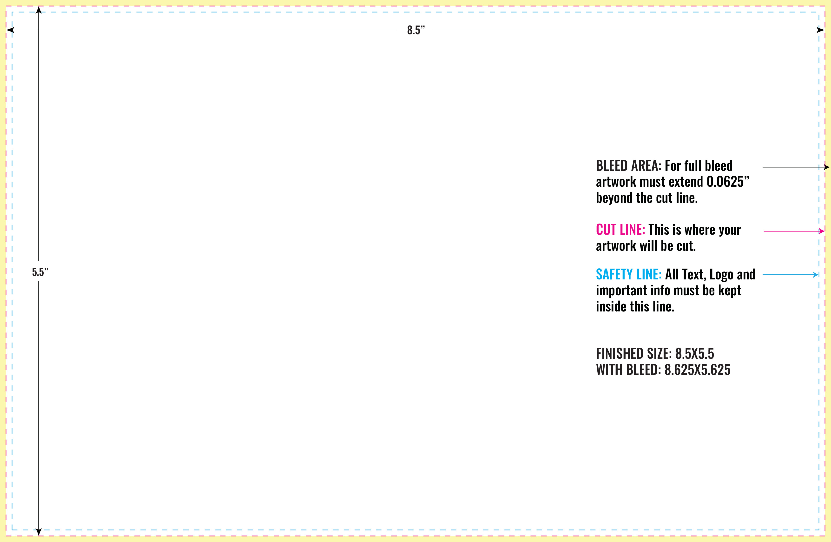 Print Layout Templates 8.5" x 5.5" Magnets 
