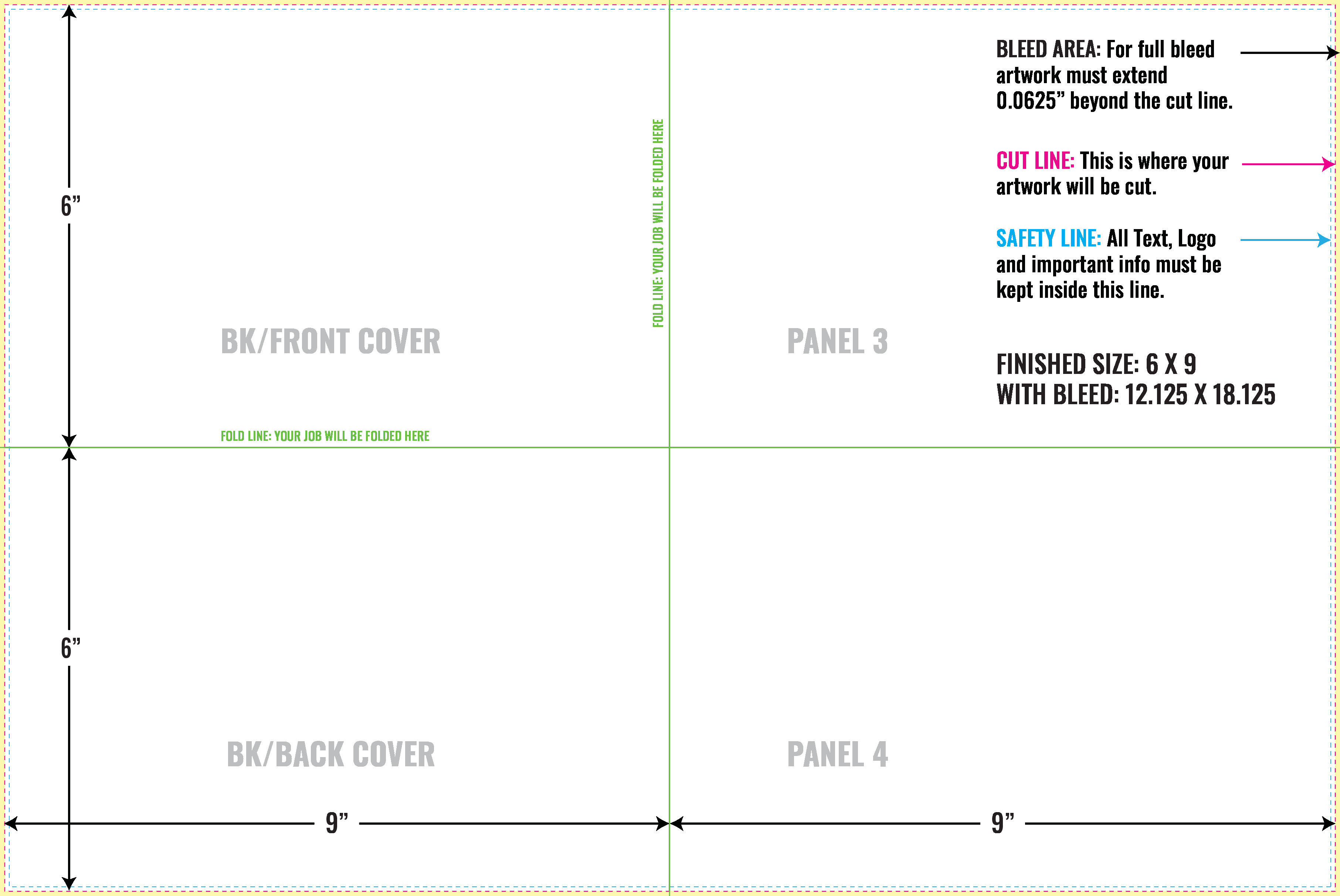 Print Layout Templates 12" x 18" Menus Vertical