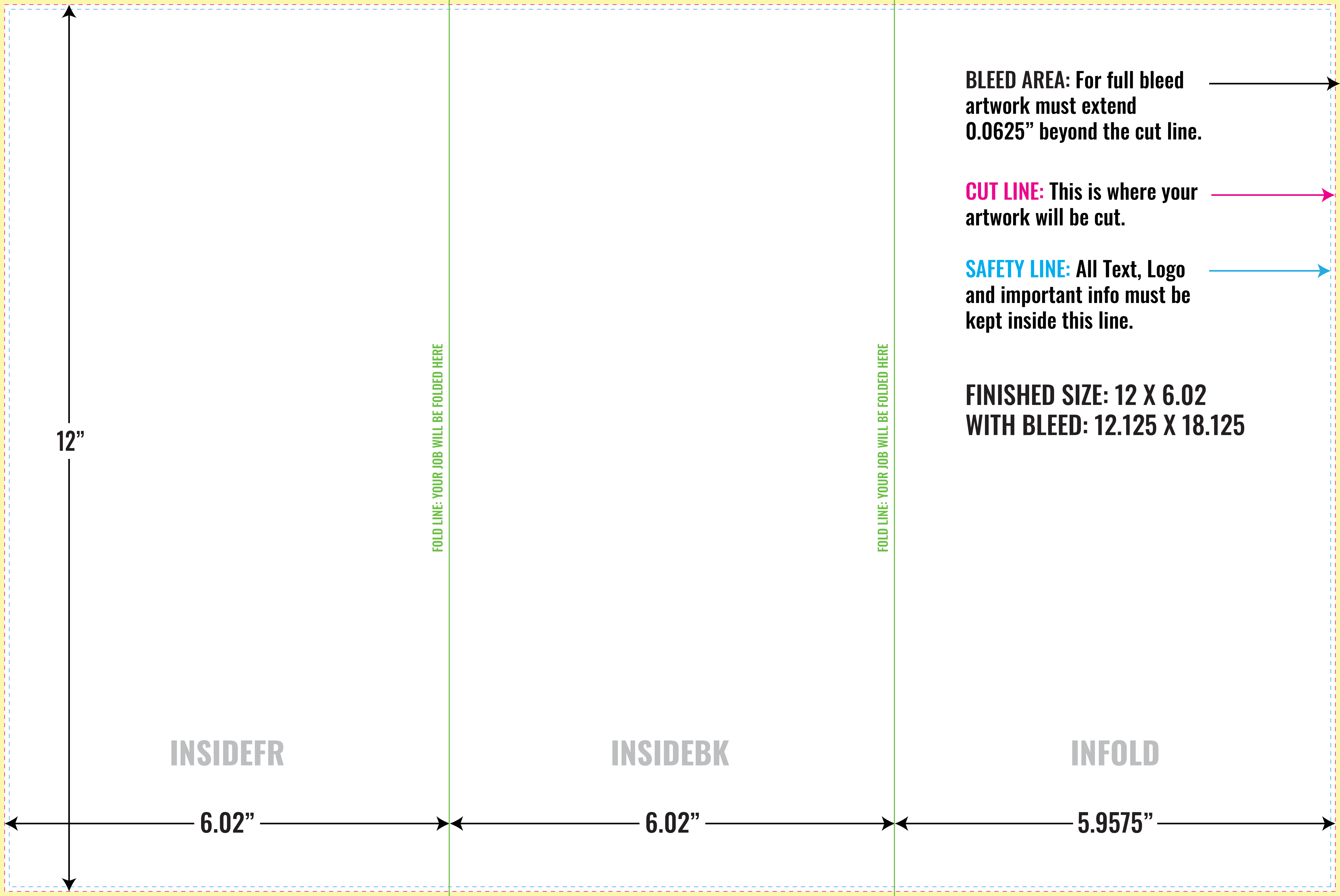 Print Layout Templates 12" x 18" Menus Vertical