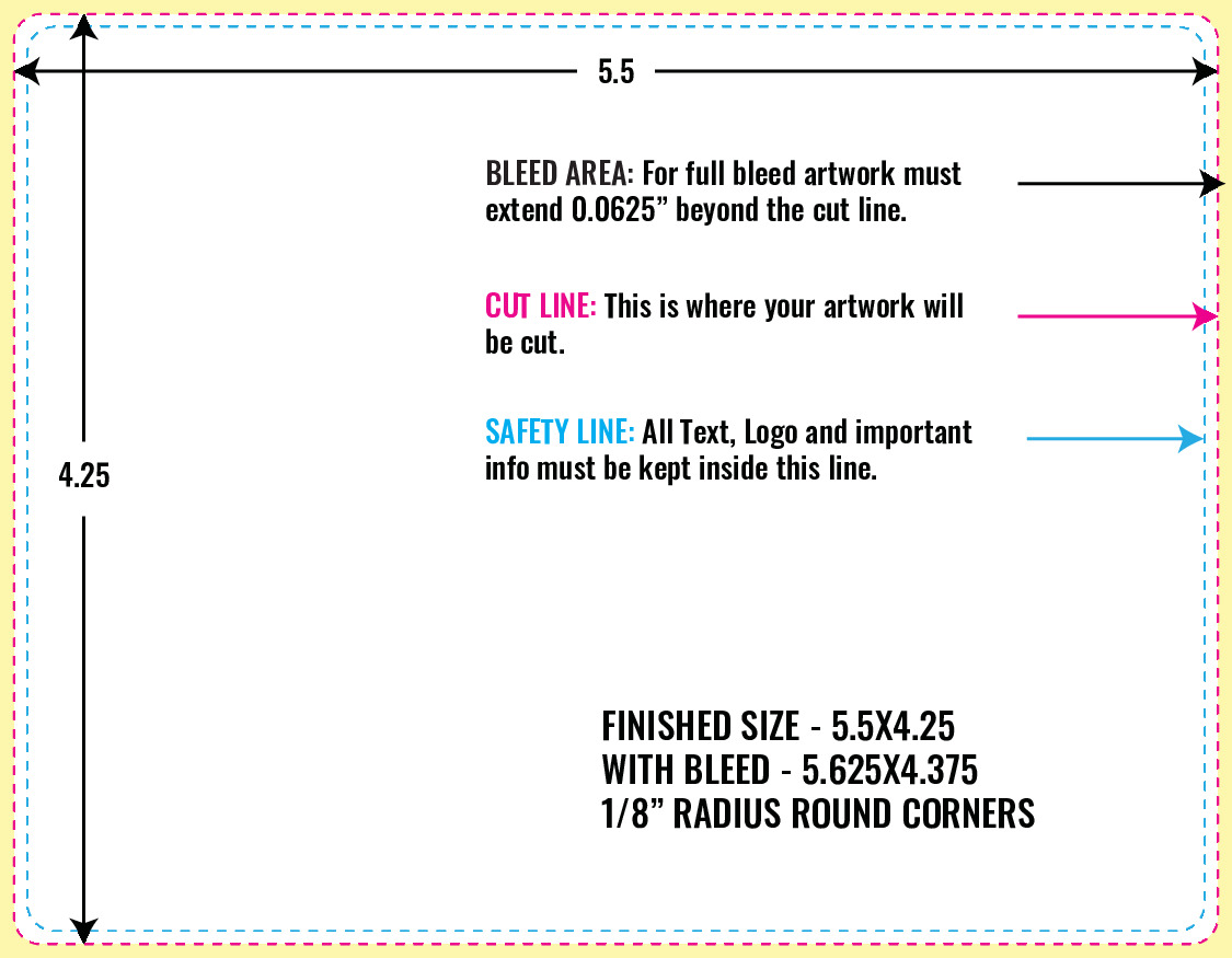 Print Layout Templates 4.25" x 5.5" Postcards 