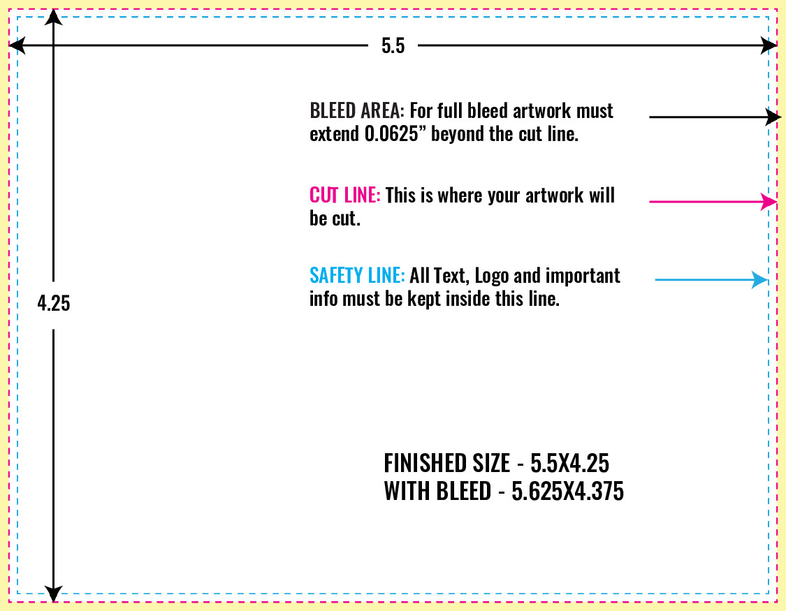 Print Layout Templates 4.25" x 5.5" Postcards 