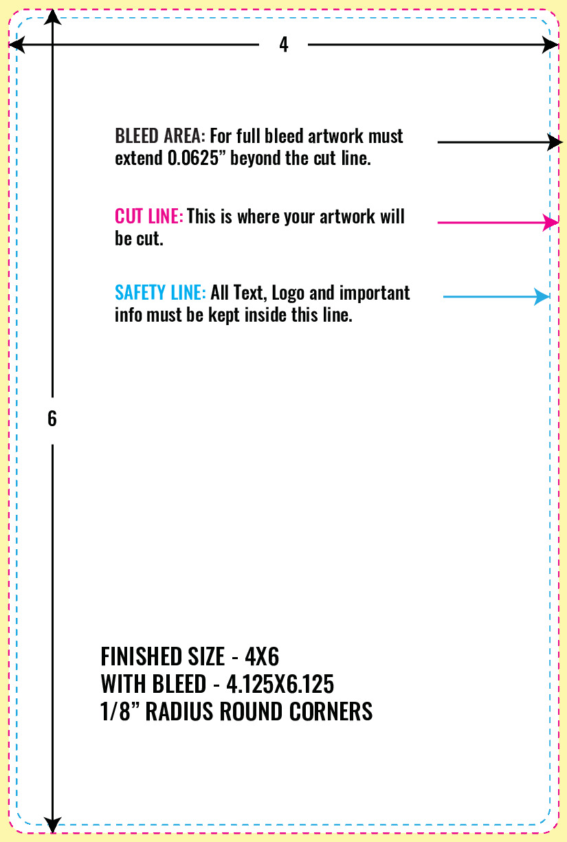 Print Layout Templates 4" x 6" Postcards 