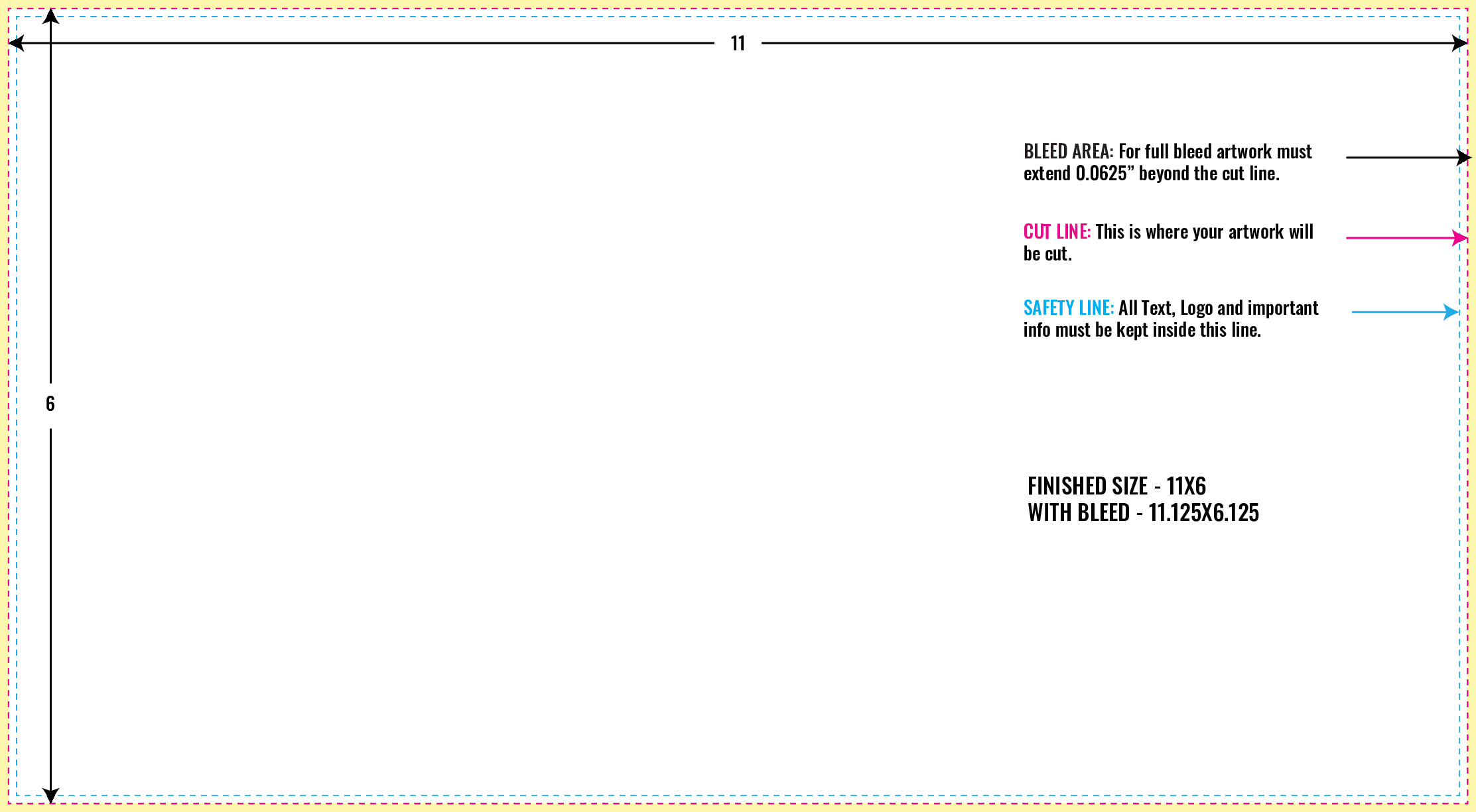 Print Layout Templates 6" x 11" Postcards 