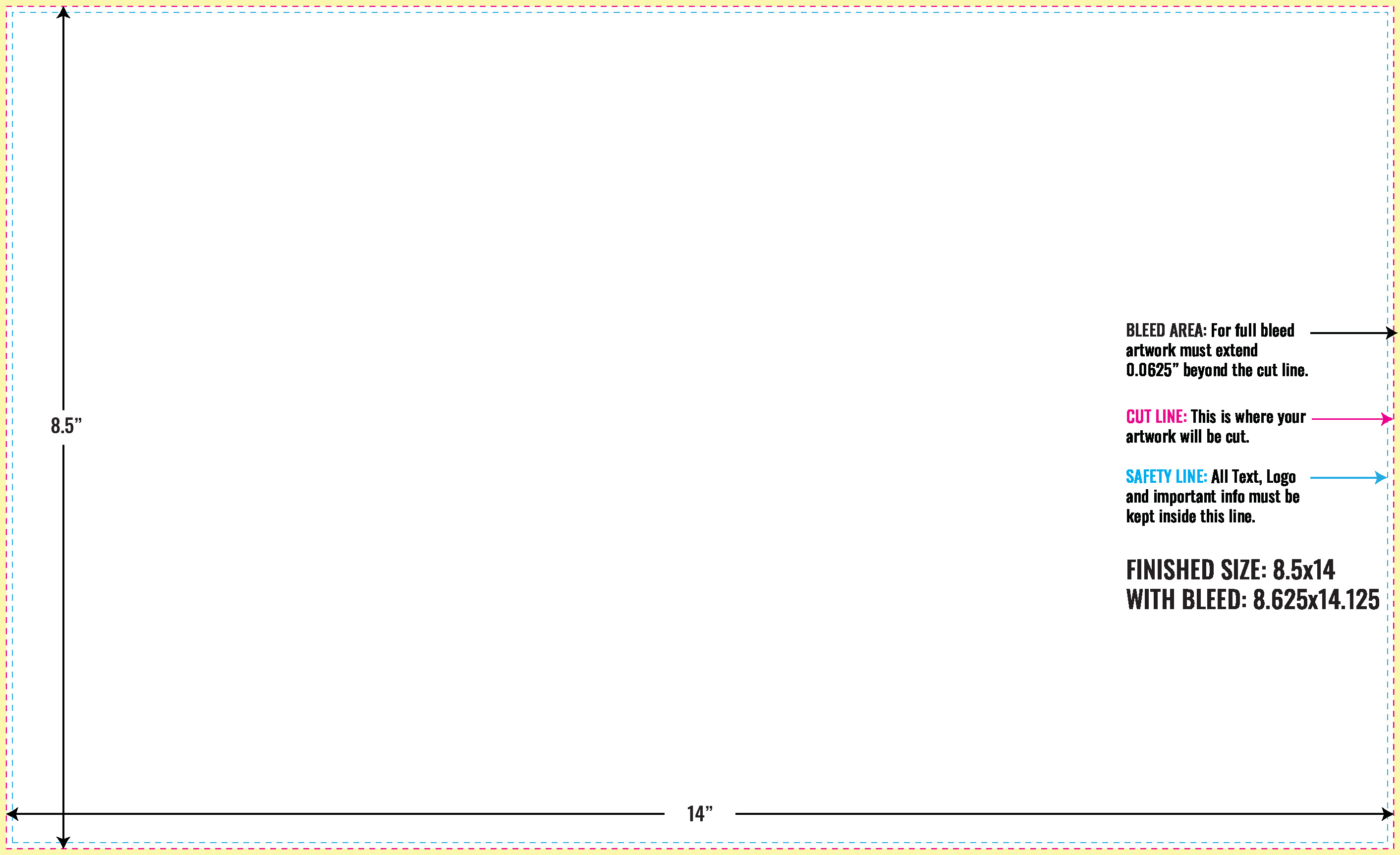 Print Layout Templates 8.5" x 14" Sales Sheets 
