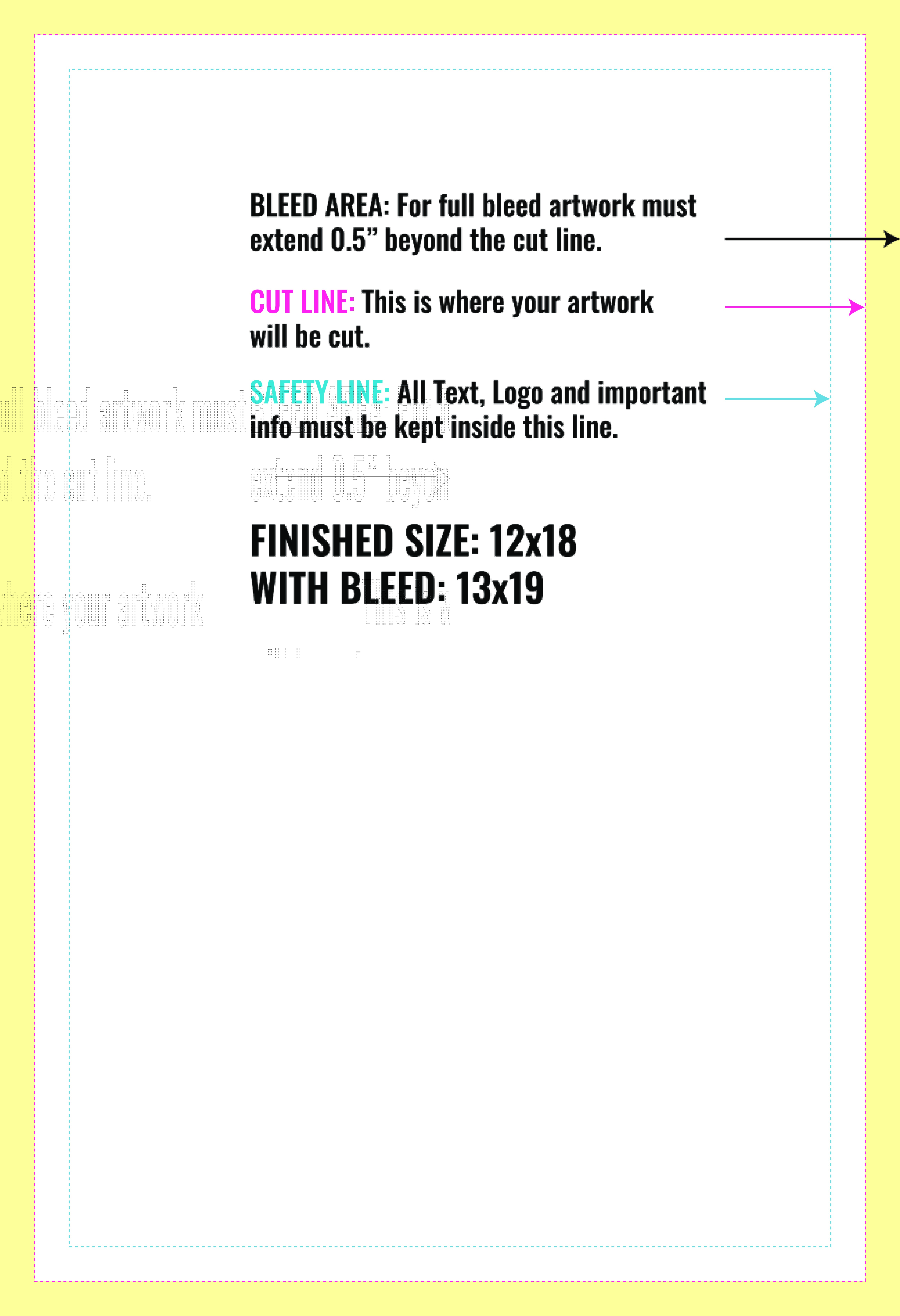 Print Layout Templates 12" x 18" Signs Vertical