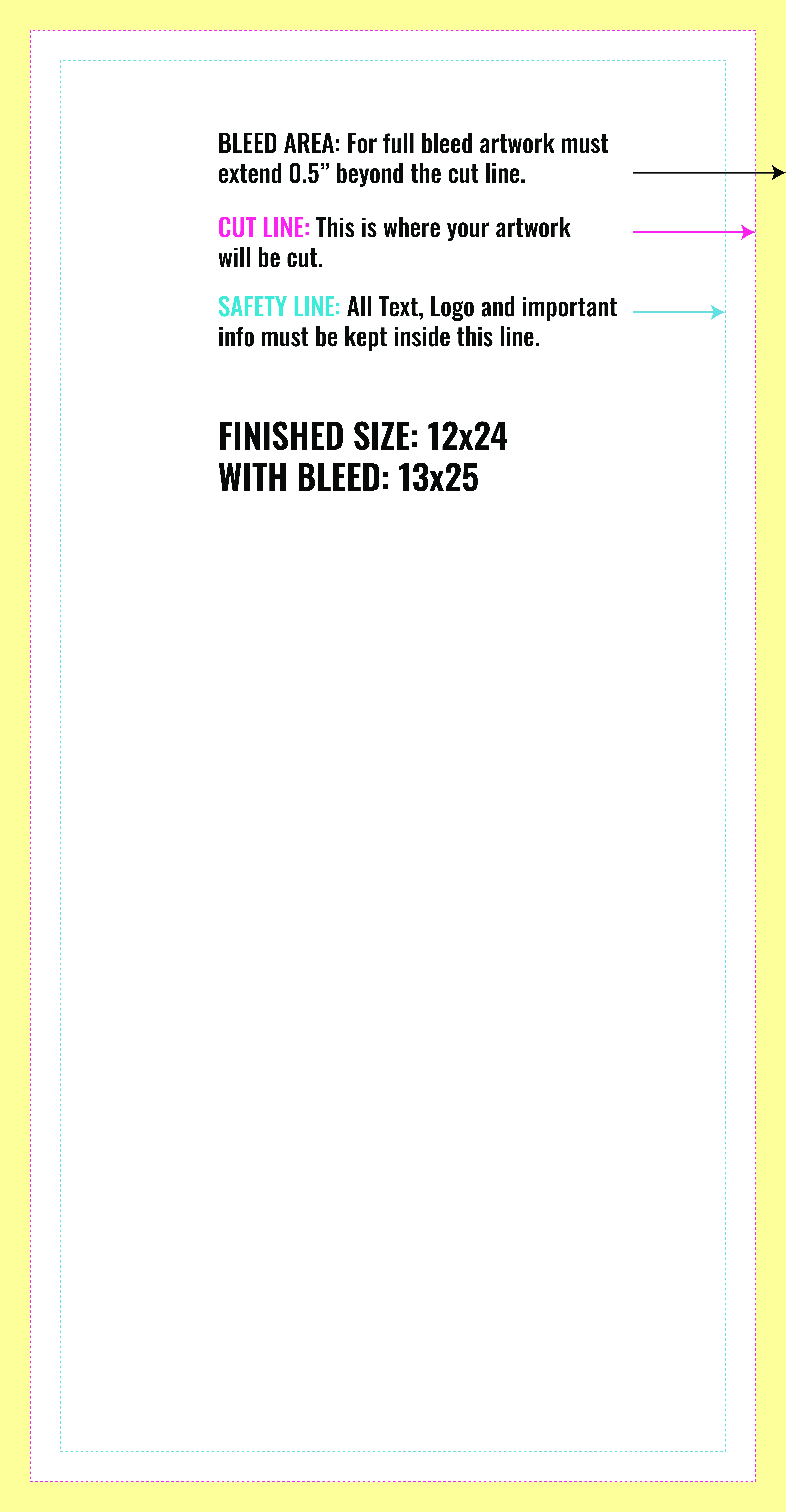 Print Layout Templates 12" x 24" Signs Vertical