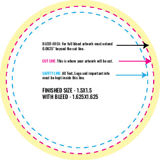 Print Layout Templates 1.5" x 1.5" Stickers 