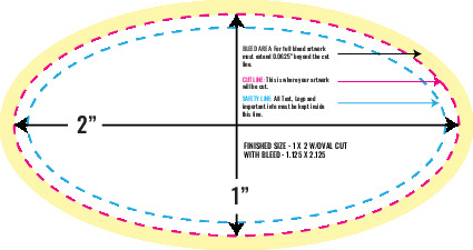 Print Layout Templates 1" x 2" Stickers 
