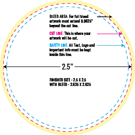 Print Layout Templates 2.5" x 2.5" Stickers 
