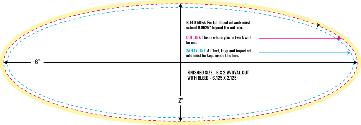 Print Layout Templates 2" x 6" Stickers 