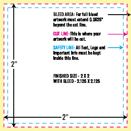 Print Layout Templates 2" x 2" Stickers 