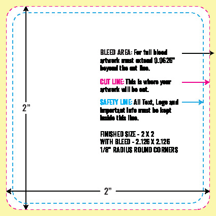 Print Layout Templates 2" x 2" Stickers 