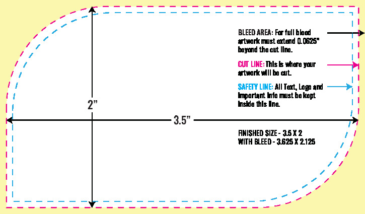 Print Layout Templates 2" x 3.5" Stickers 